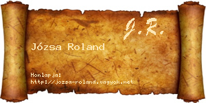 Józsa Roland névjegykártya