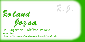 roland jozsa business card